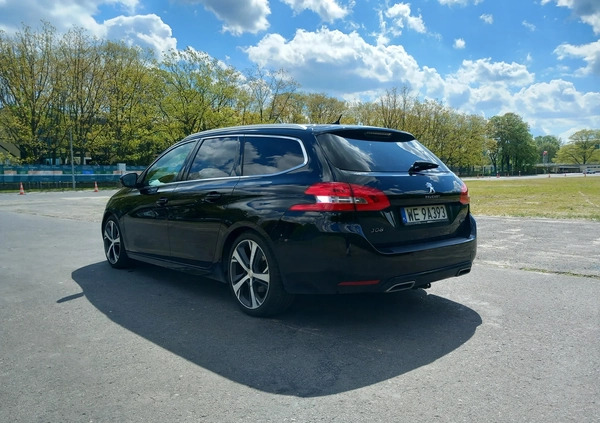 Peugeot 308 cena 58900 przebieg: 144000, rok produkcji 2016 z Warszawa małe 92